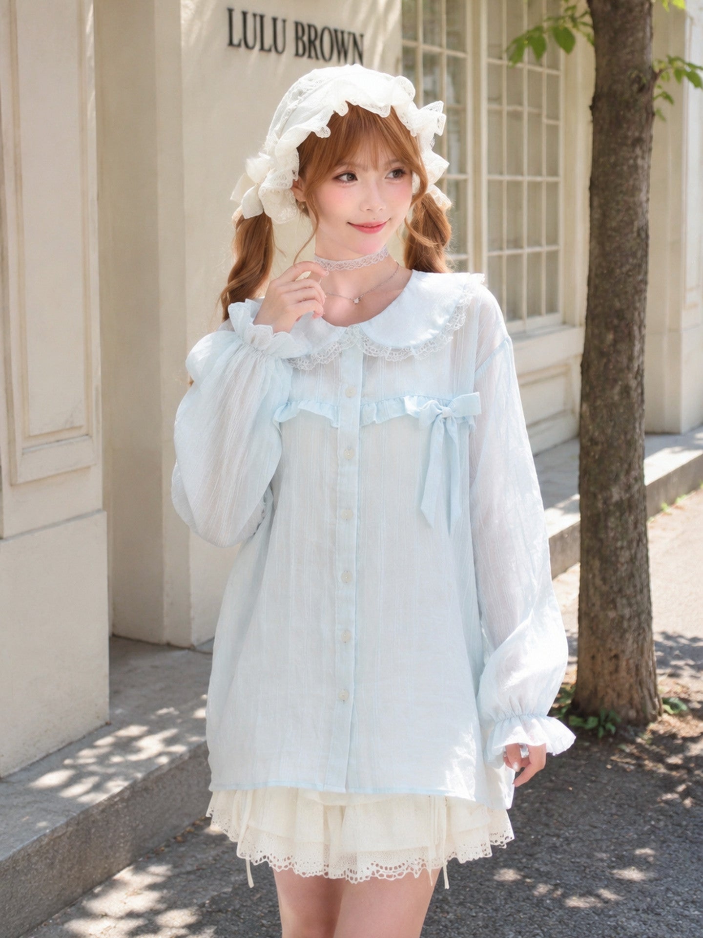 Cloud Ribbon Lyocell Shirt-Outerwear-ntbhshop