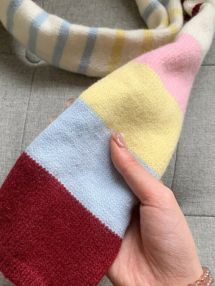 Sunday Sketchbook Colorblock Knit Wrap-ntbhshop