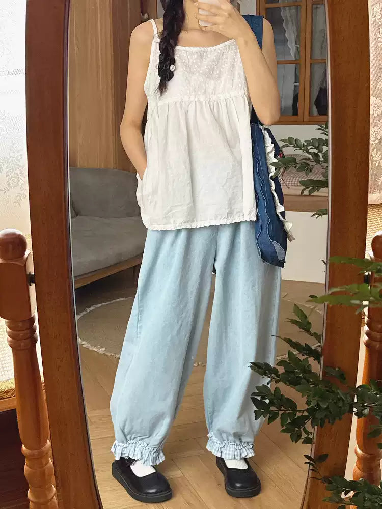 Sky Wash Bubble Pants-Bottoms-ntbhshop