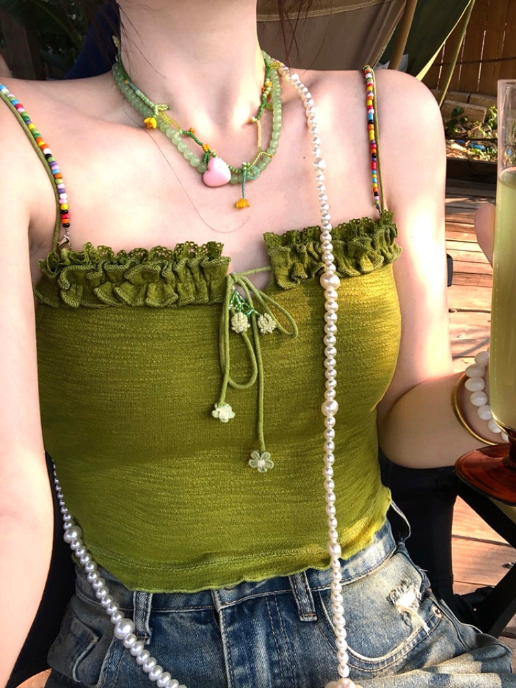 Rainbow Disco Cut-Out Back Bra Camisoles-ntbhshop