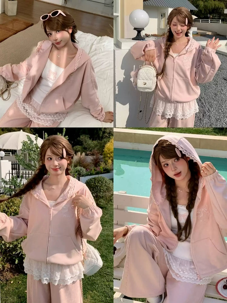 Rose Drift Lace Hooded Jacket-Outerwear-ntbhshop