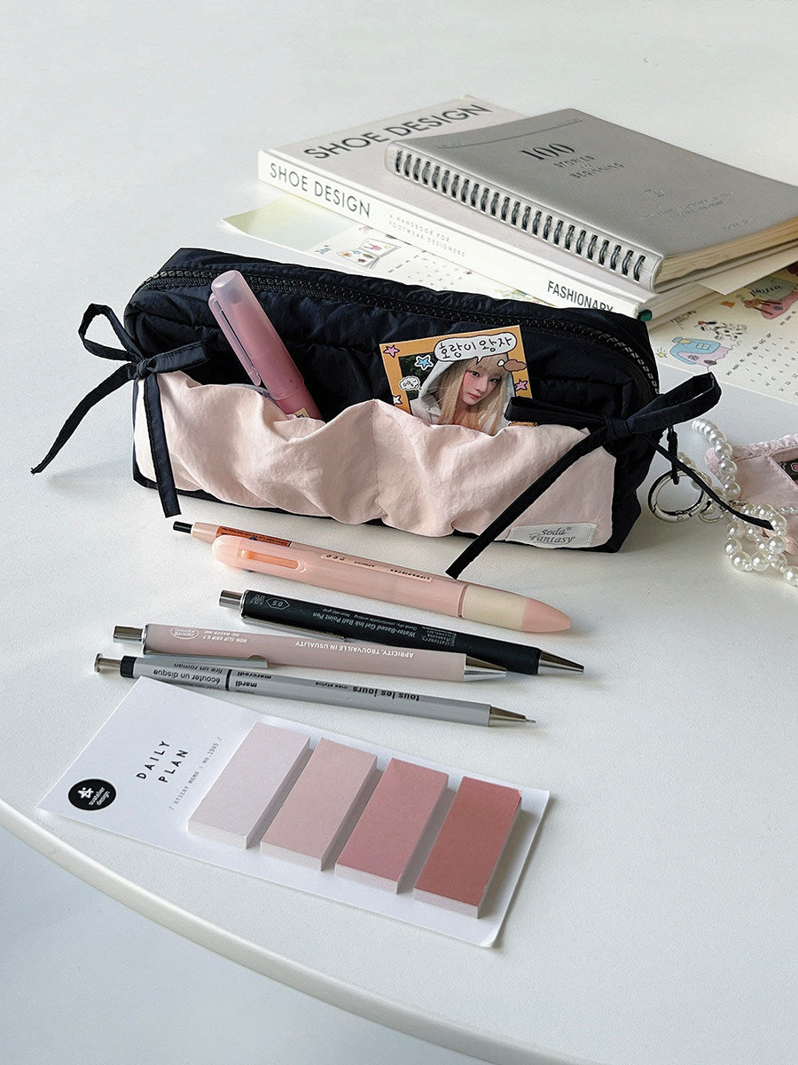 Ribbon Gather Toast Pencil Cases-Accessories-ntbhshop