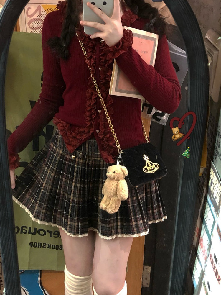 Heart Roll Ballet Knit Blouses-ntbhshop