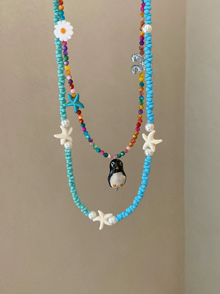 Dopamine Pop Beaded Clavicle Necklaces-ntbhshop