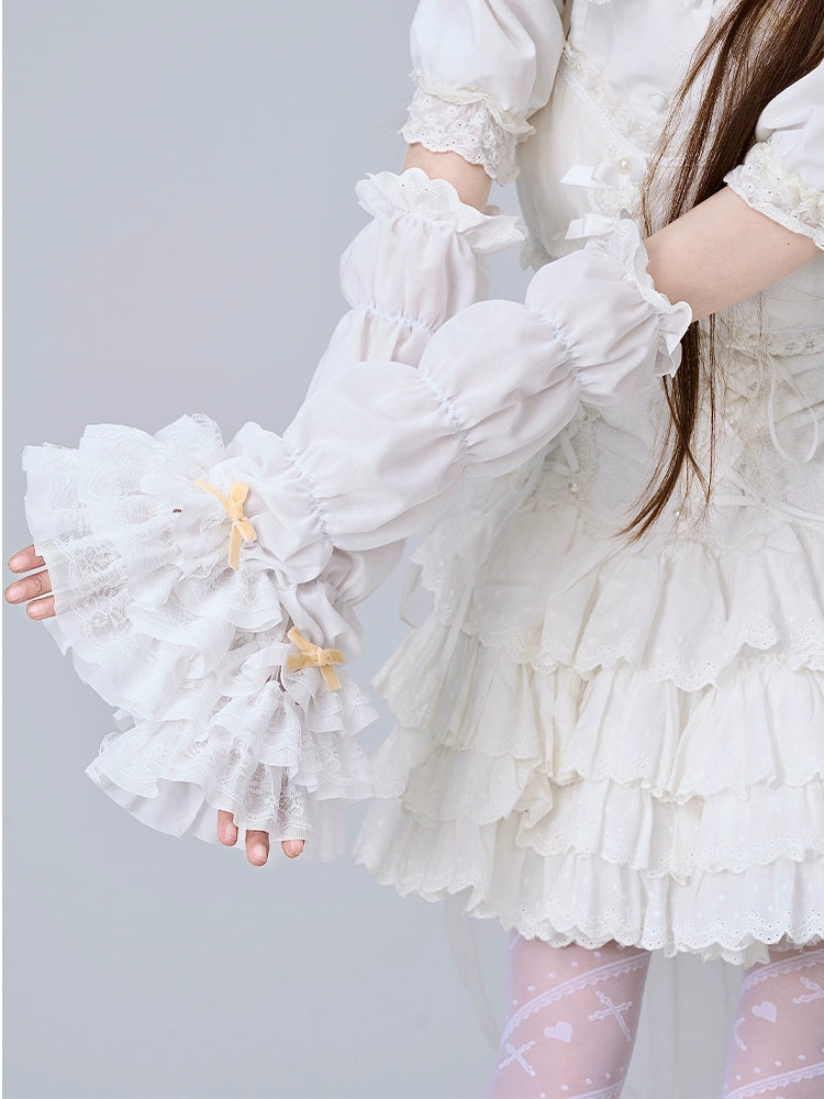 Lace Reverie Lolita Bow Arm Sleeves-ntbhshop