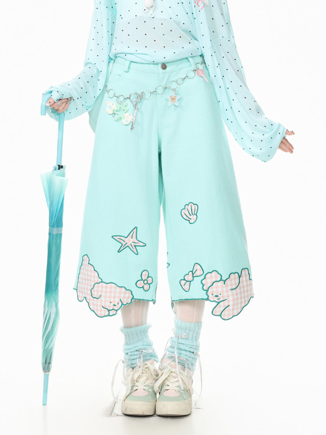 Candy Puppy Capri Pants-Bottoms-ntbhshop
