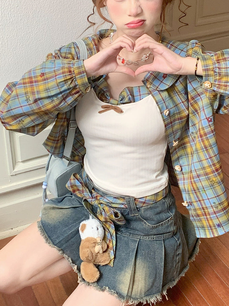 Starry Bear Academy Cami, Shirt & Skirt-ntbhshop