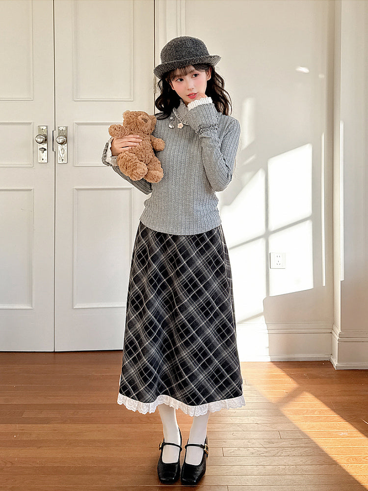 Snowden Rib Ruffle Turtlenecks-ntbhshop