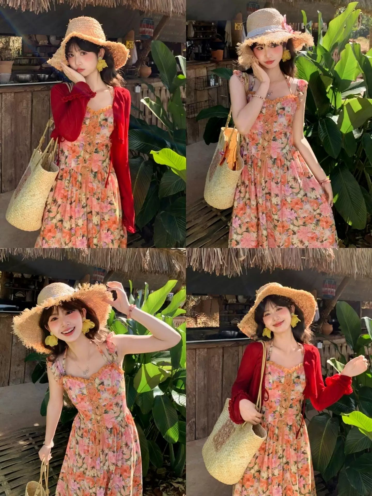 Peach Meadow Floral Dress-Dresses-ntbhshop