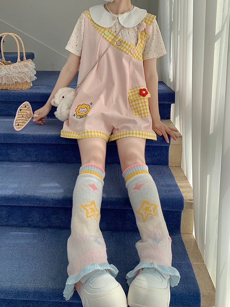 Whimsy Adventure Plaid Overall Shorts-ntbhshop