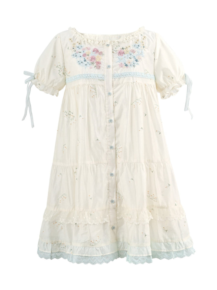 Petal Bloom Embroidered Lyocell Dress-Dresses-ntbhshop
