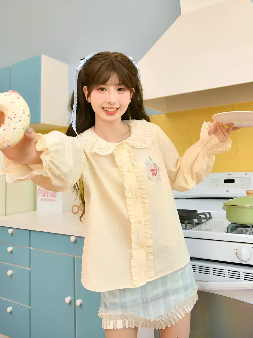 Happy Day Plaid Ruffle Skirt-Bottoms-ntbhshop