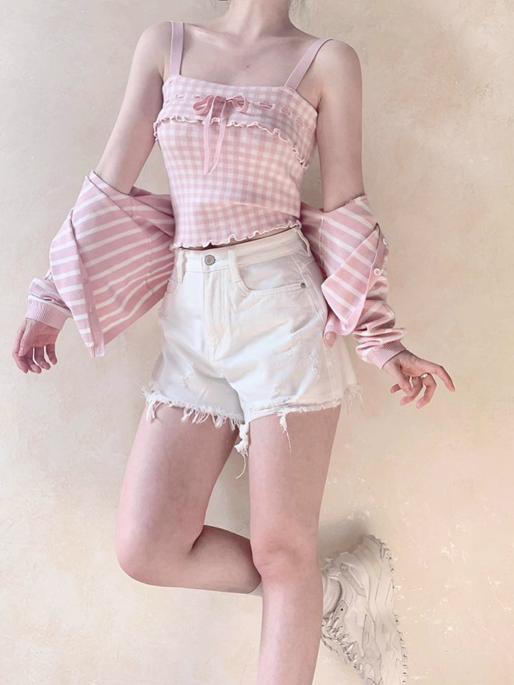 Love Letter Stripe Cardigans-ntbhshop