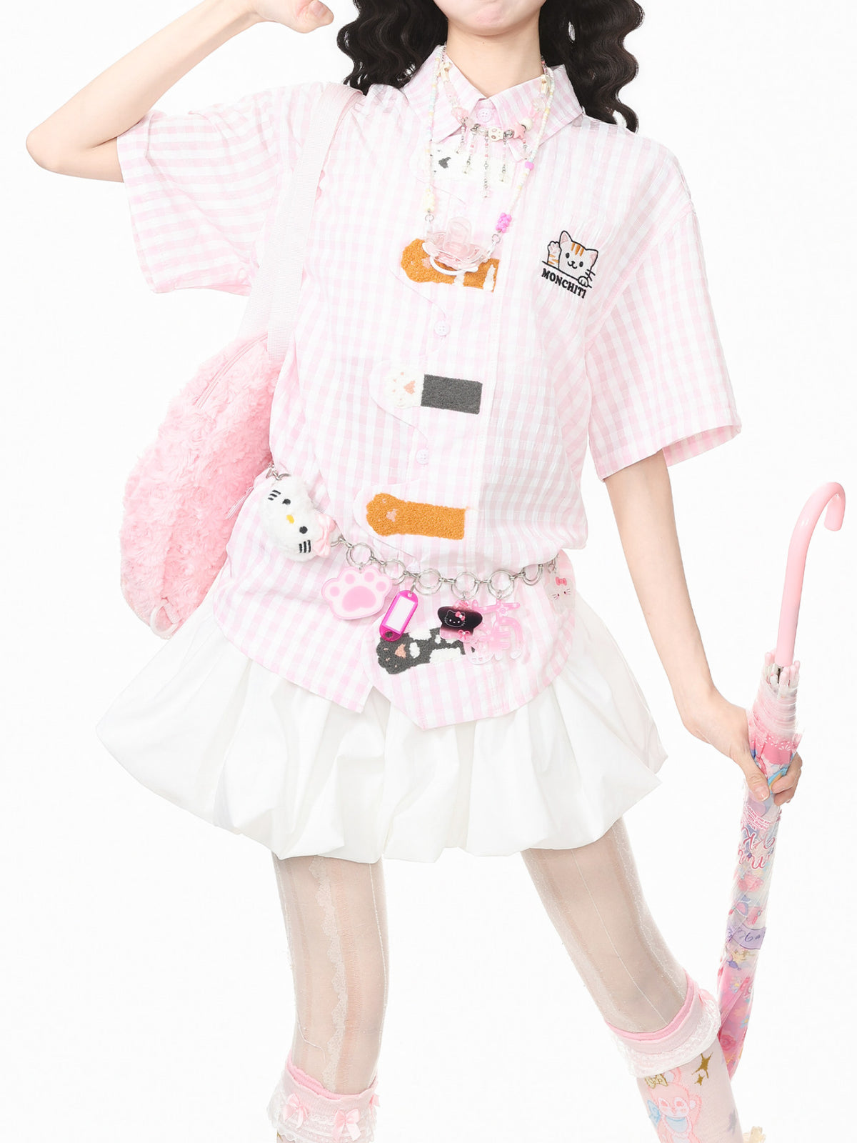 Kitty Pals Plaid Shirts-Tops-ntbhshop