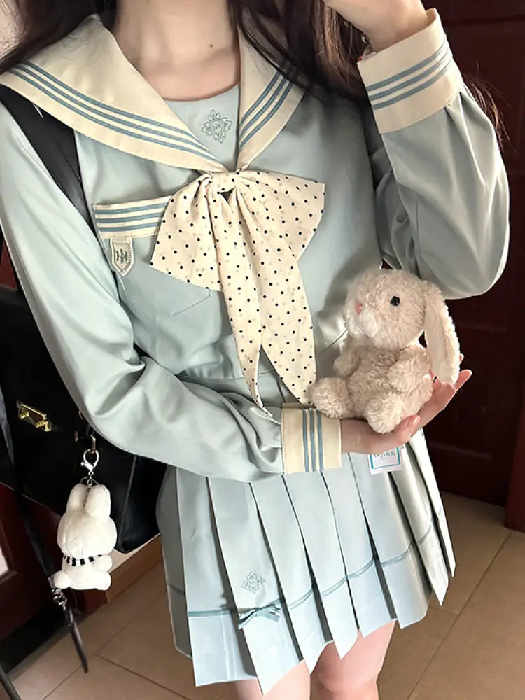 Azure Dream Long Sleeve JK Uniform Blouse-ntbhshop