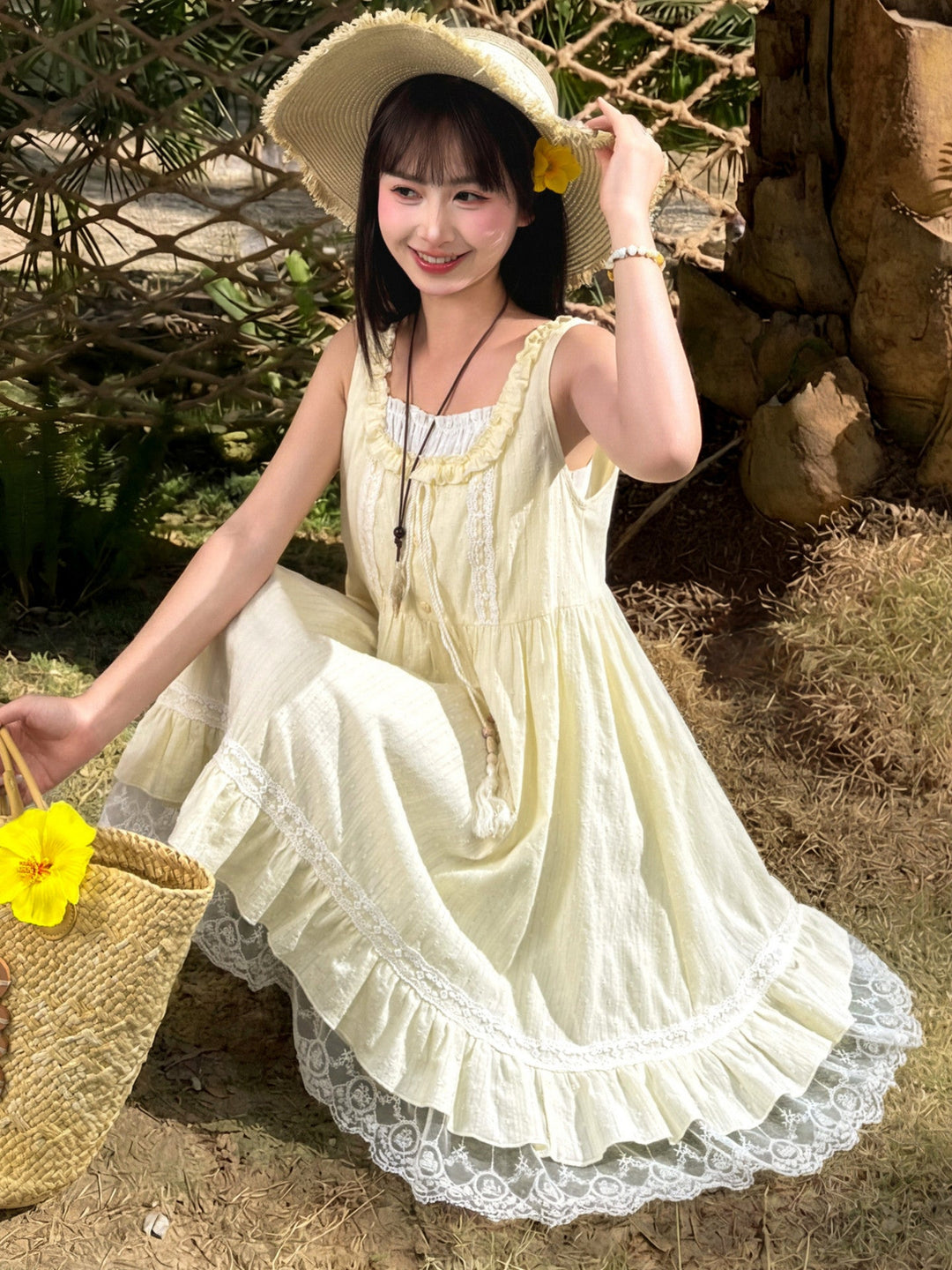 Lemon Meadow Babydoll Dress-Dresses-ntbhshop