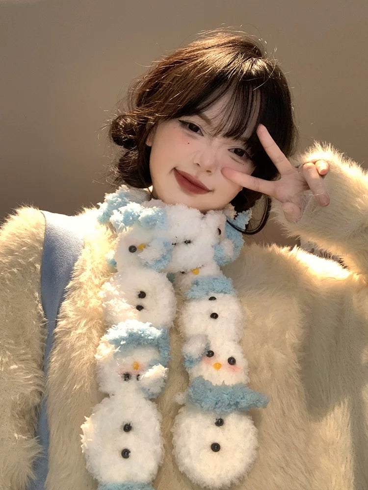 Snowman Cloud Plush Scarves-ntbhshop