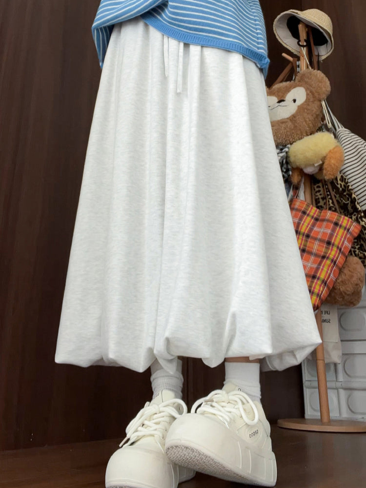 Mocha Bloom Bubble Sweat Skirts-ntbhshop