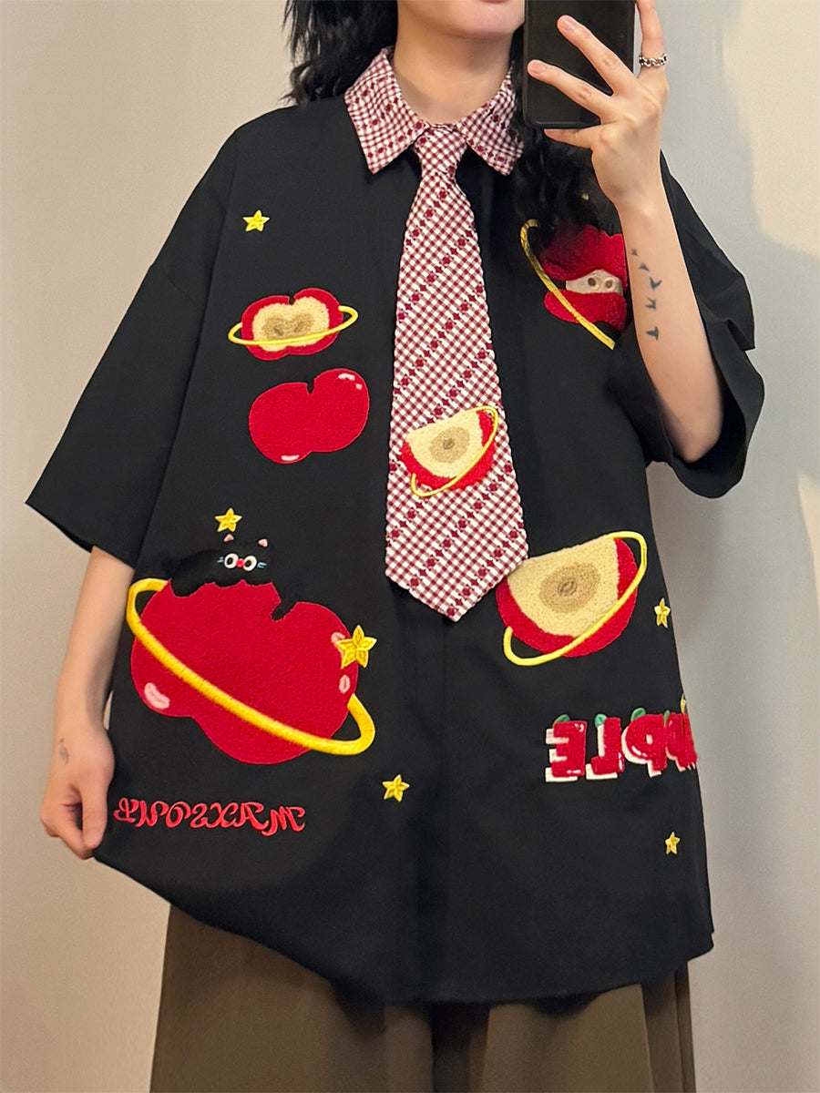 Star Apple Gingham Tie Shirts-Tops-ntbhshop