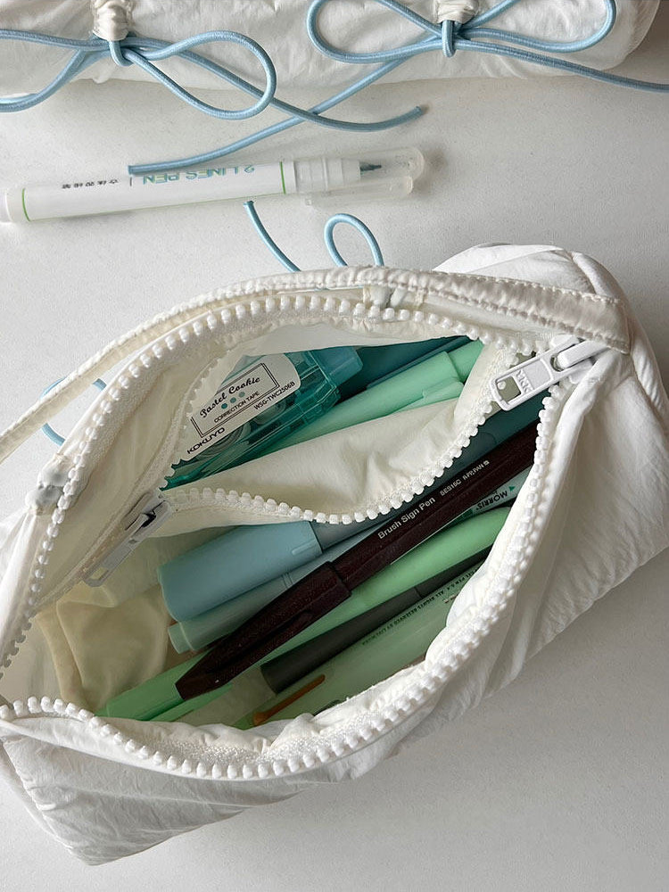 Ribbon Gather Pencil Pouches-Accessories-ntbhshop