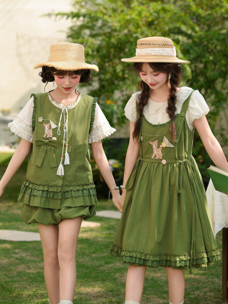 Dear Bambi Ruffle Top & Bubble Shorts-Sets-ntbhshop