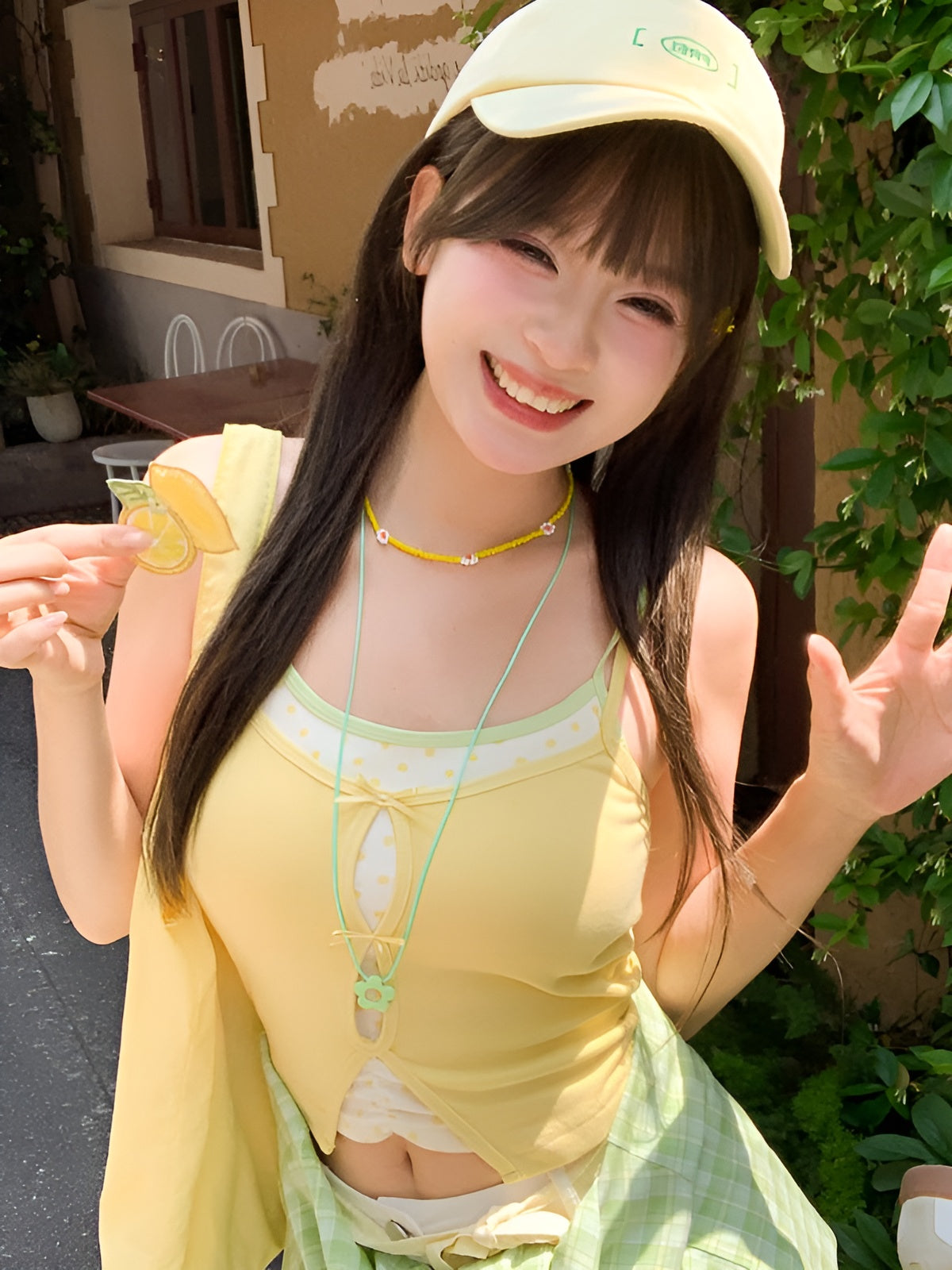 Dopamine Fruit Ribbed Bra Camisoles-Tops-ntbhshop