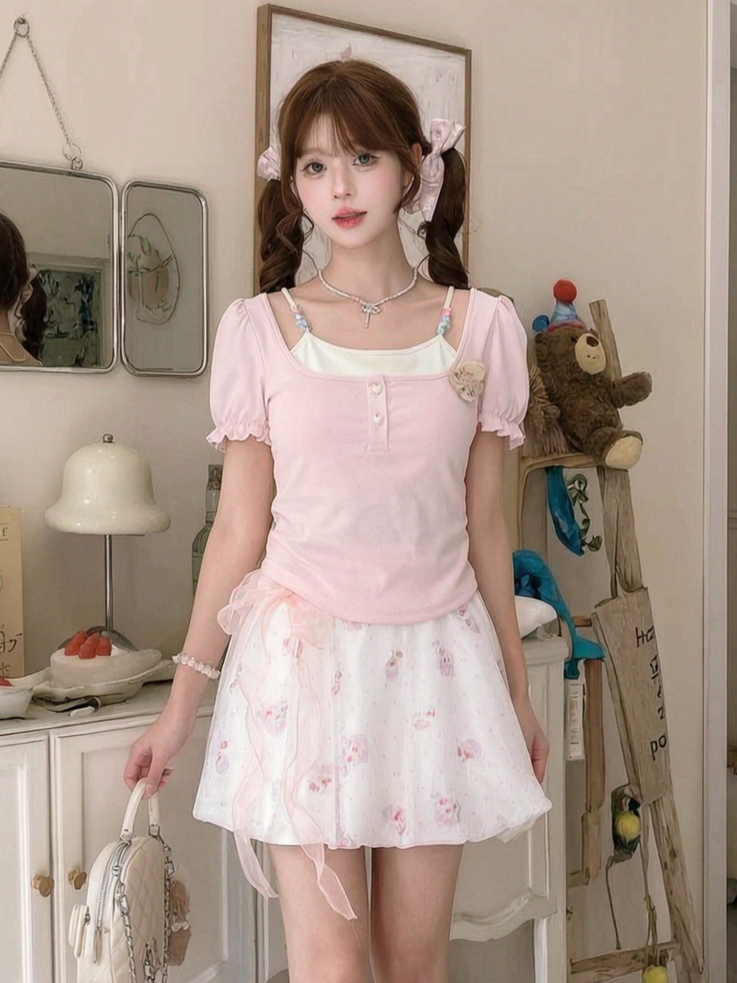 Sugar Cloud Bubble Skirt-Bottoms-ntbhshop