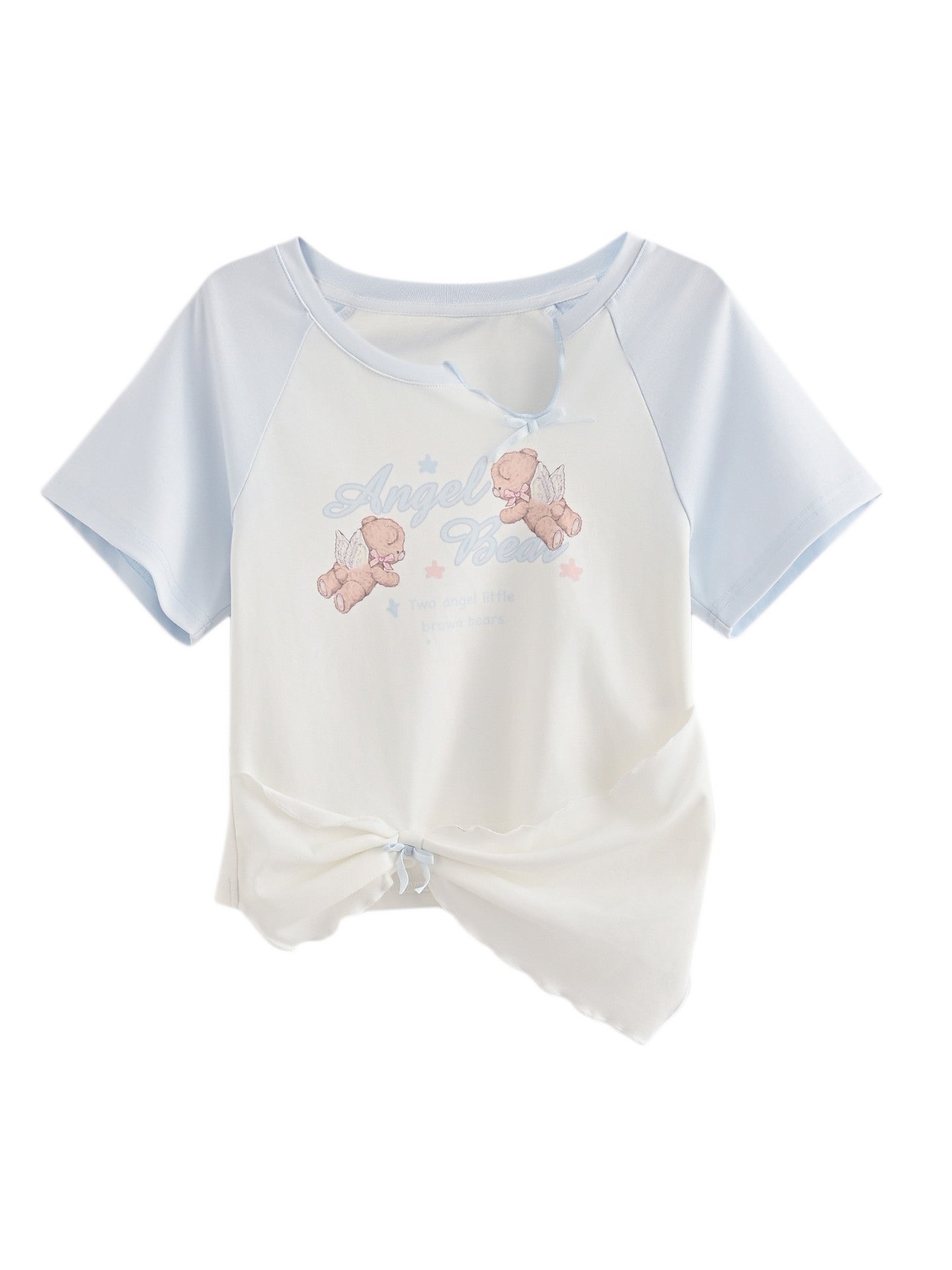 Angel Bear Twist Tees-Tops-ntbhshop