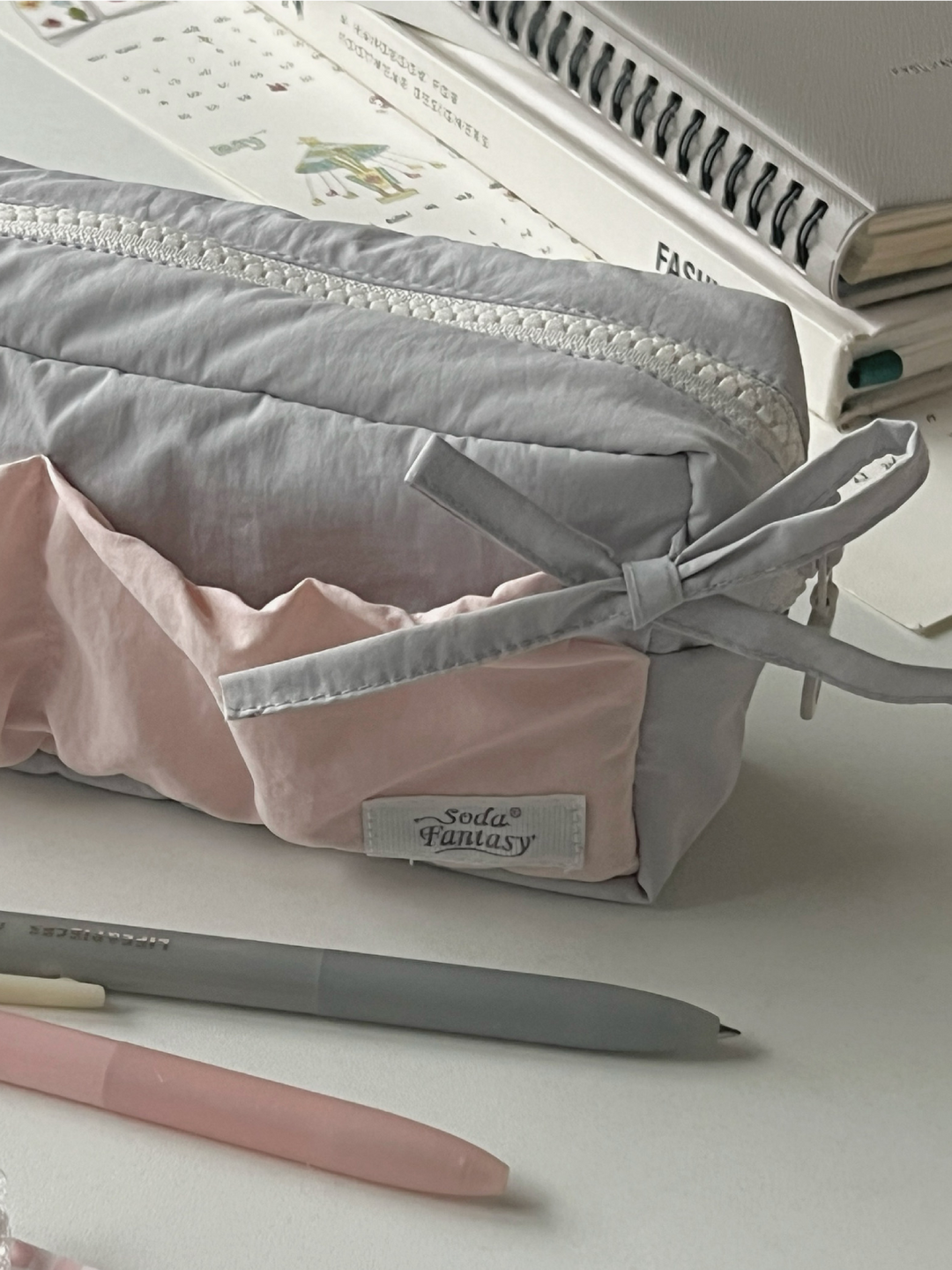 Ribbon Gather Toast Pencil Cases-Accessories-ntbhshop