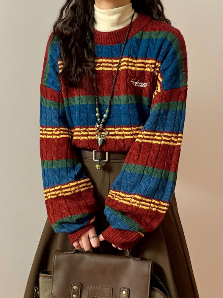 Late Lecture Club Cable Knit Sweater-ntbhshop