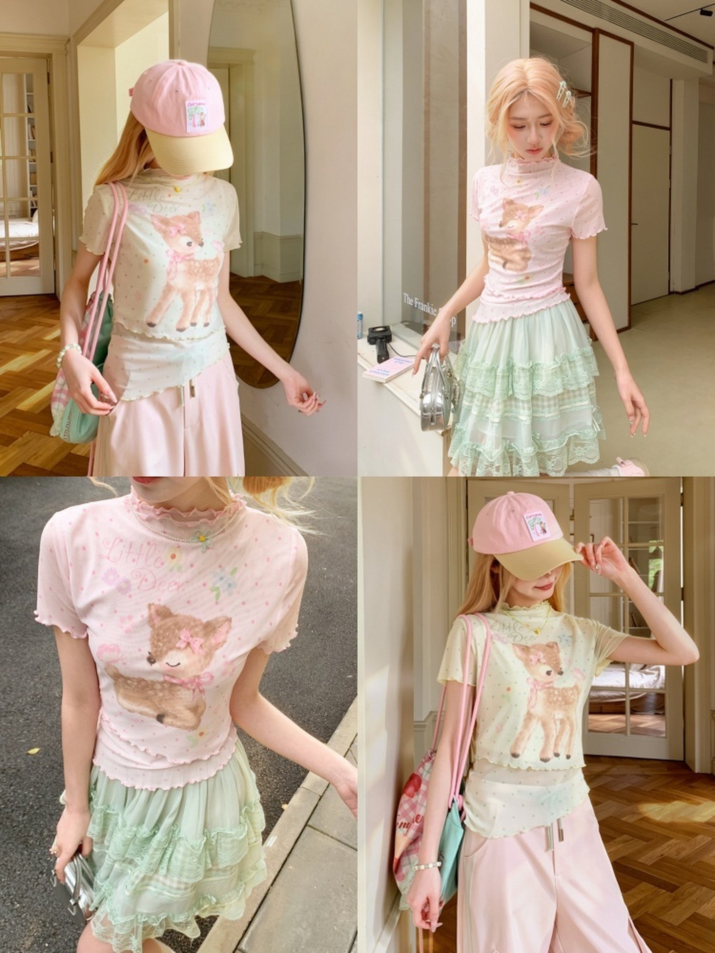 Dear Bambi Mesh Tees-Tops-ntbhshop
