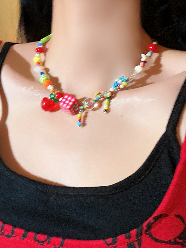 Apple Paradise Beaded Bracelet & Necklace-ntbhshop