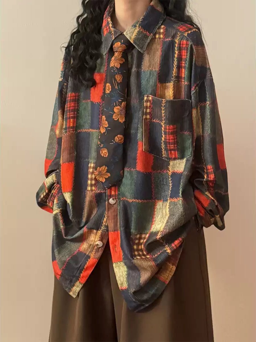 Heirloom Patchwork Plaid Shirt-Tops-ntbhshop