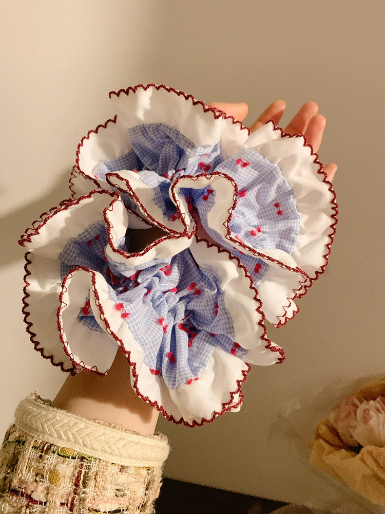 Soda Pop Oversized Plaid Scrunchie-ntbhshop