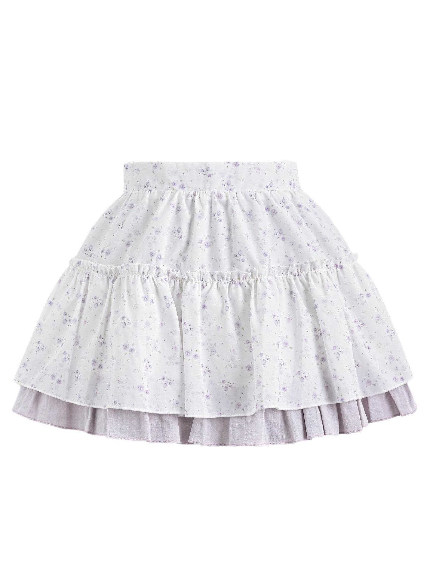 Lavender Bloom Layer Skirt-Bottoms-ntbhshop