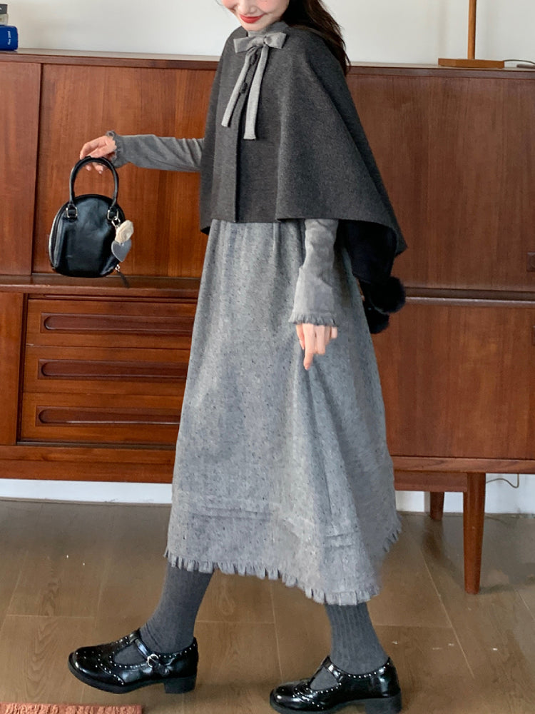 The Poets Winter Cape & Knit Dress-ntbhshop