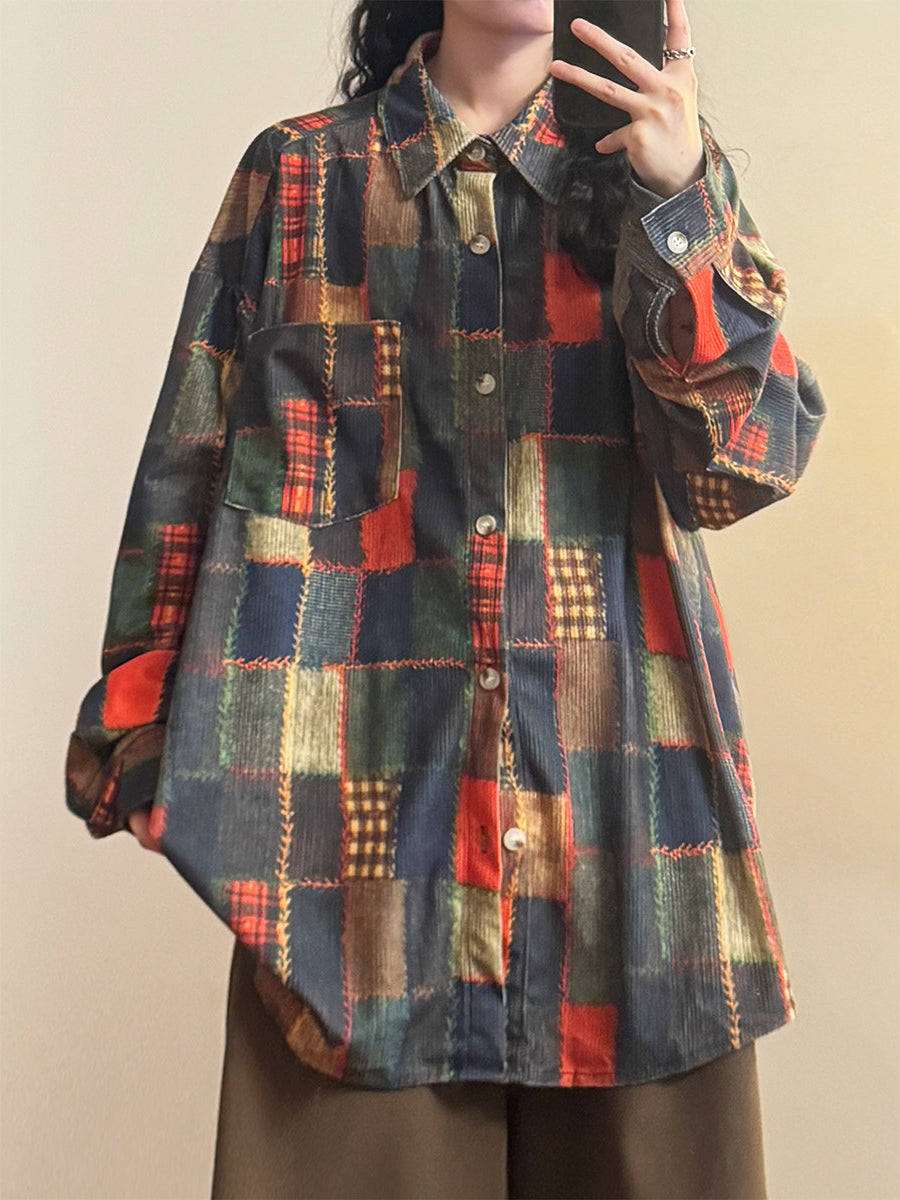 Heirloom Patchwork Plaid Shirt-Tops-ntbhshop
