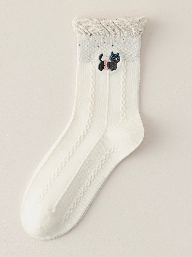 Bubble Cat Crew Socks-ntbhshop