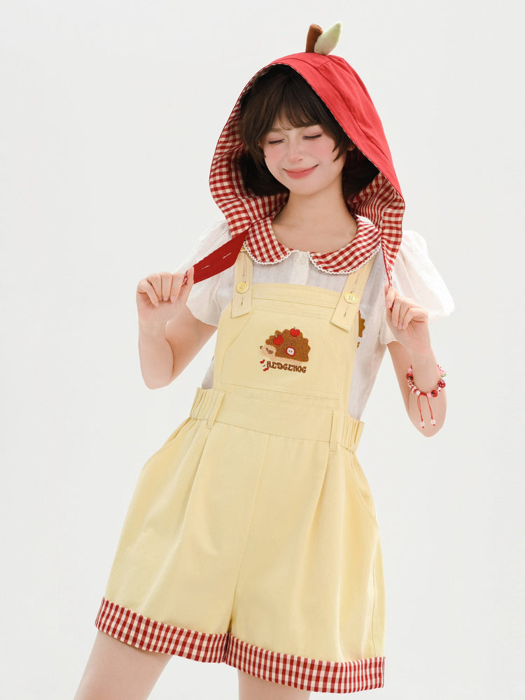 Apple Hedgehog Overall Shorts - ntbhshop