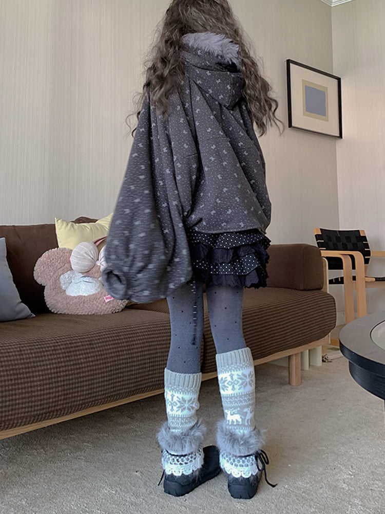 Midnight Polka Dream Puff Cape-ntbhshop