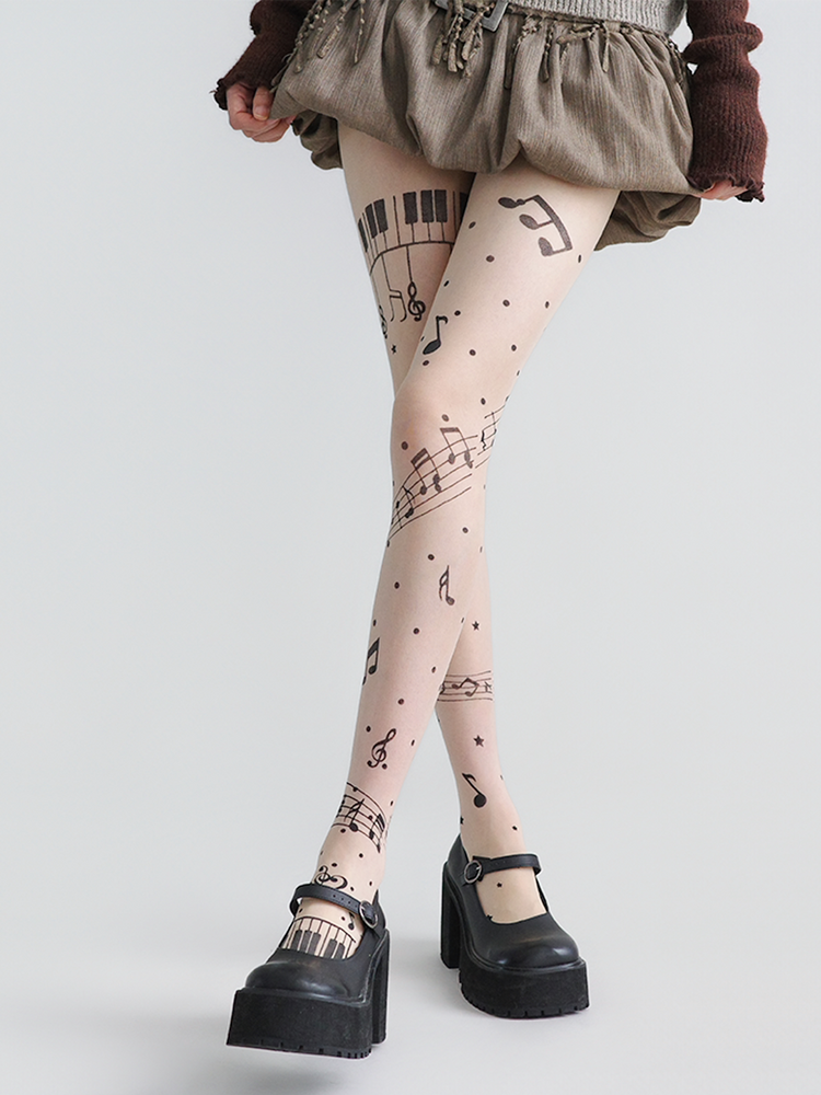 Piano Garden Lolita Sheer Tights-ntbhshop