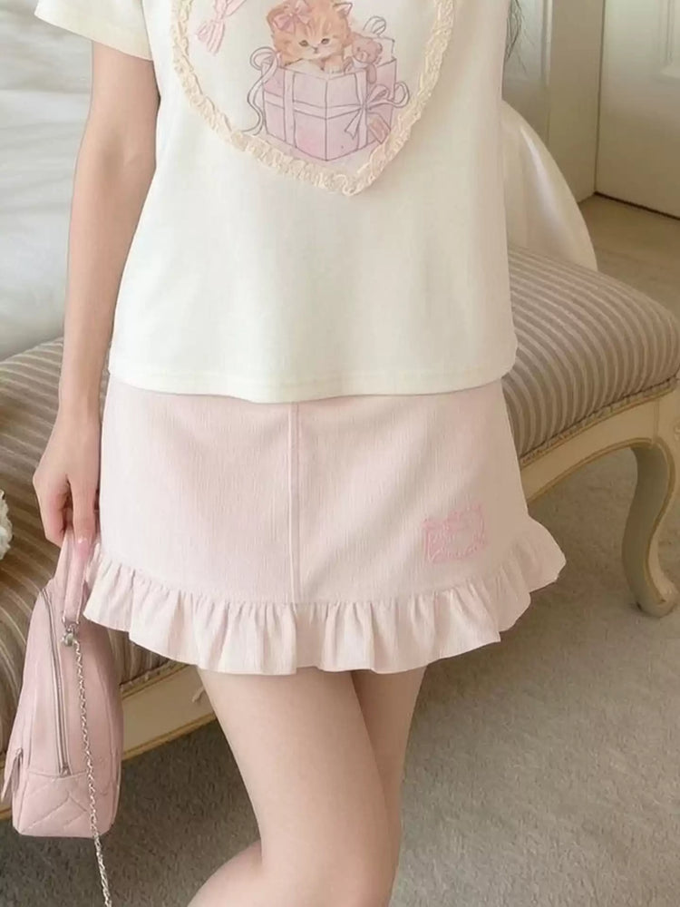 Blush Milk Corduroy Skirt-Bottoms-ntbhshop