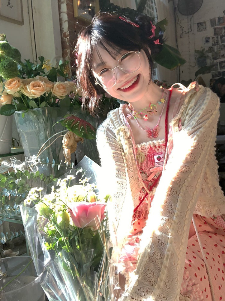 Strawberry Heartbeat Patchwork Slip Dresses-ntbhshop