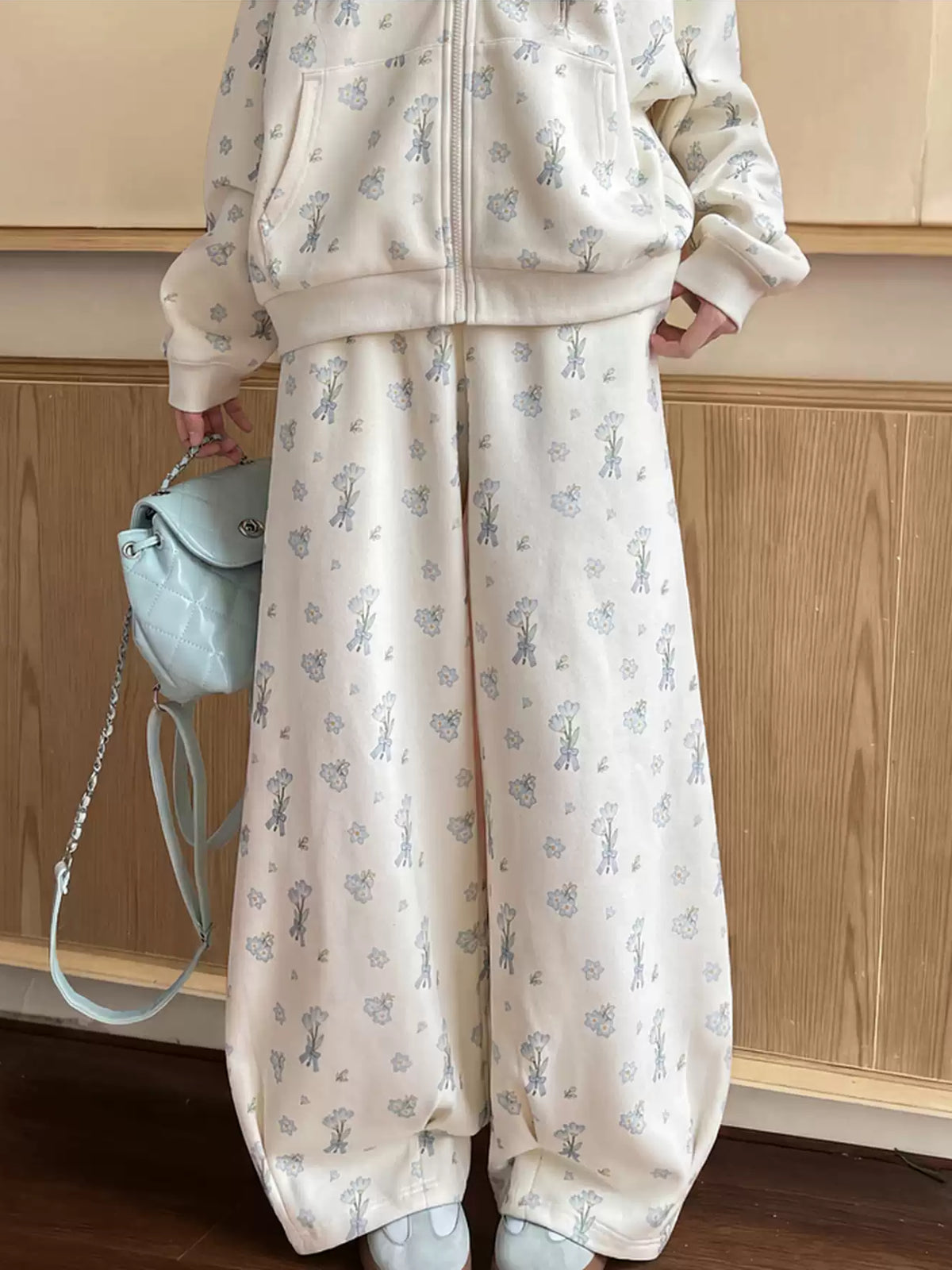 Milk Bunny Home Sweat Jacket & Sweatpants-Sets-ntbhshop