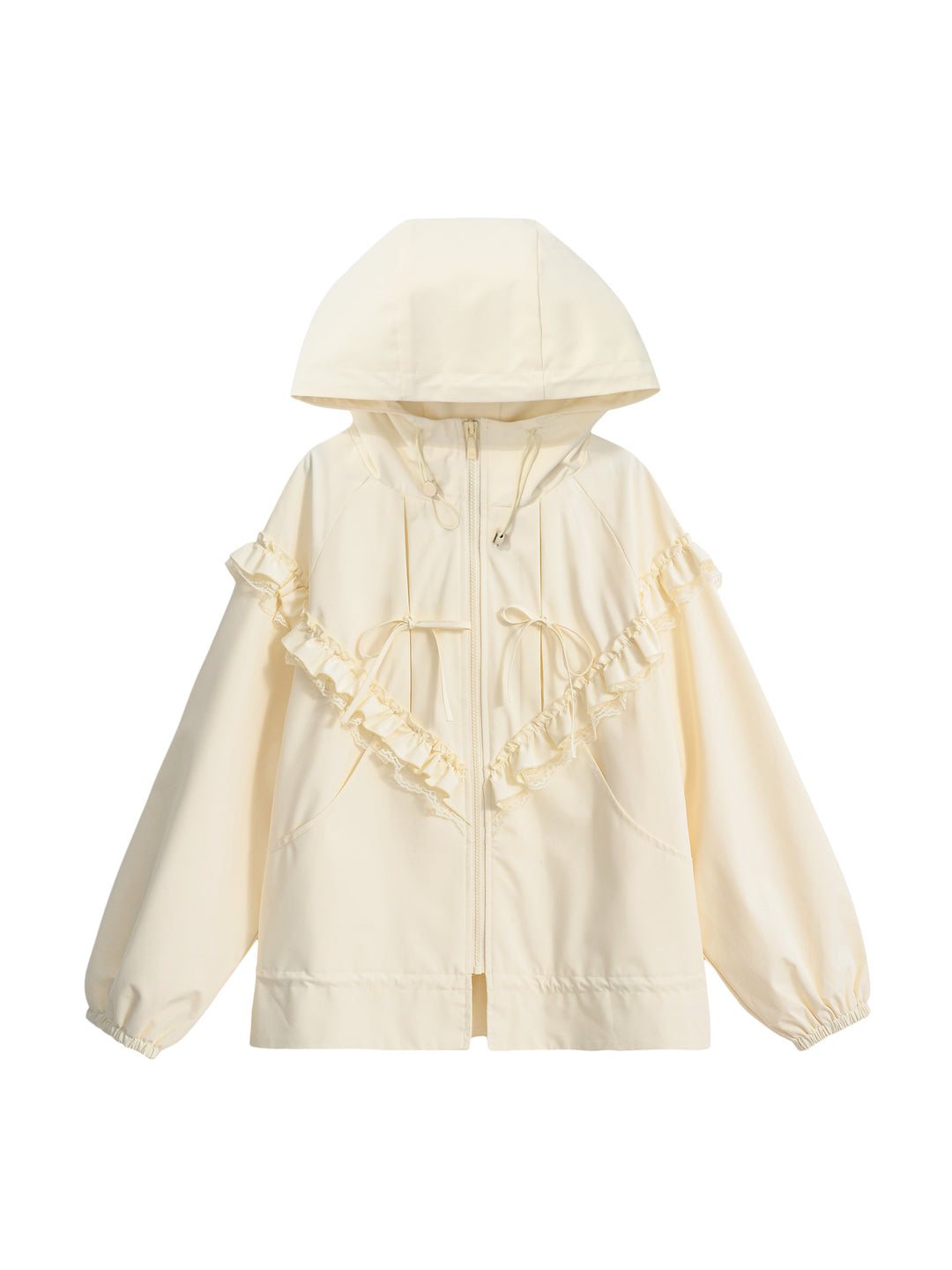 Vanilla Frill Hooded Jacket-Outerwear-ntbhshop