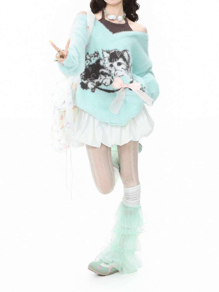 Kitten Cuddle Mohair Sweaters-Tops-ntbhshop