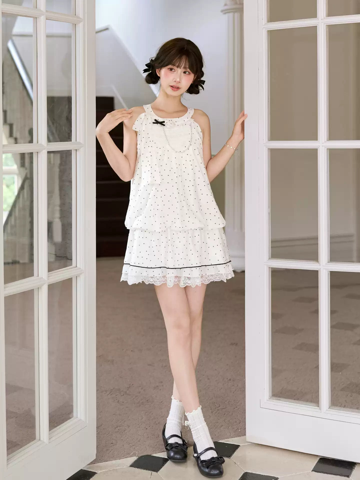 Milk Polka Doll Dress-Dresses-ntbhshop