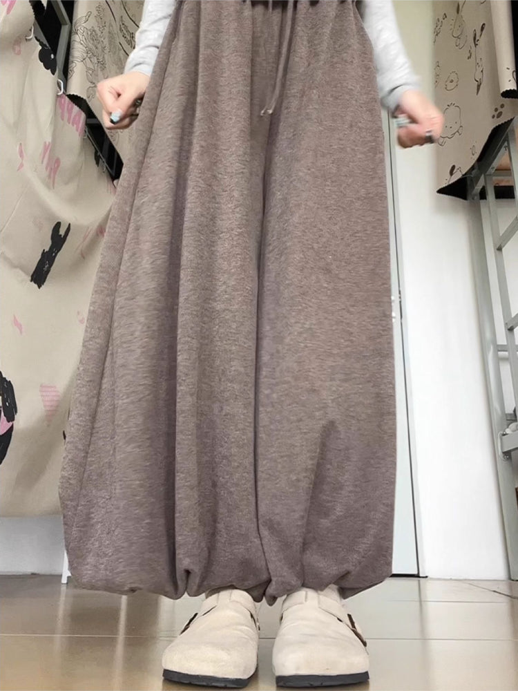 Mocha Bloom Bubble Sweatpants-ntbhshop