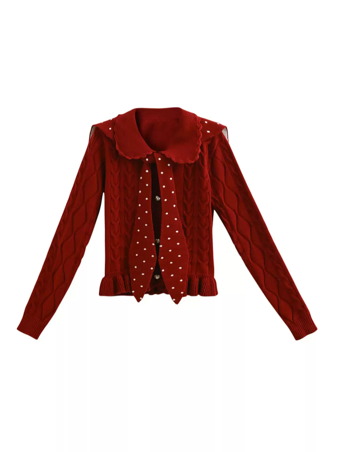 Cherry Dot Knit Cardigan