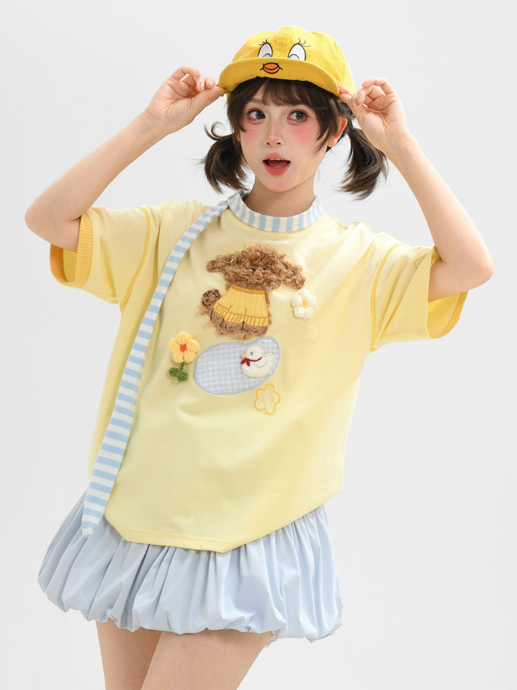 Buttercup Puppy Picnic Tee-Tops-ntbhshop